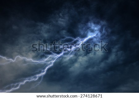 lightning strike during an electrical storm