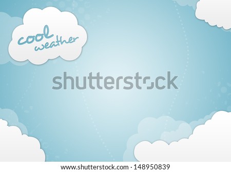 An illustration of a cloudy sky that could be used as a background.