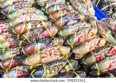 Fresh Crab ready for sale at fresh market
