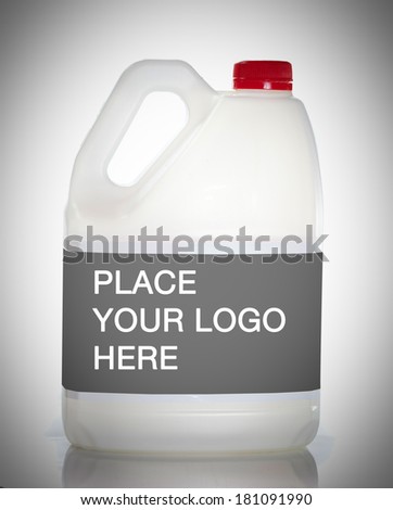 white bottle with blank label isolated on a white background