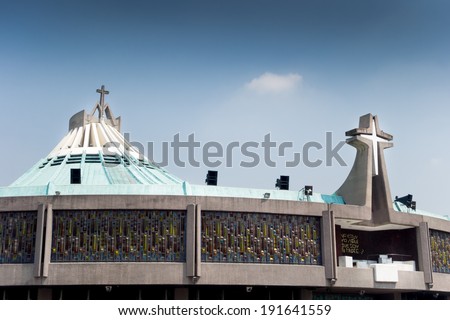 High section view of a Basilica, Basilica Of Our Lady Of Guadalupe, Mexico City, Mexico