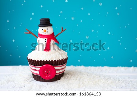 Snowman cupcake Snowman cupcake