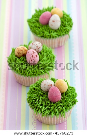 easter cupcakes pictures. stock photo : Easter cupcakes