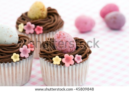 cupcakes for easter photo. stock photo : Easter cupcakes