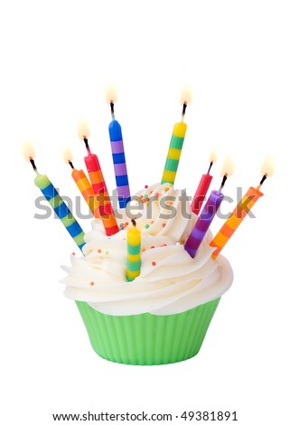 اروع تشكيلة لمحبي الكاب كيك Stock-photo-birthday-cupcake-49381891