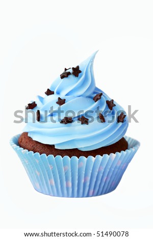 اروع تشكيلة لمحبي الكاب كيك Stock-photo-blue-cupcake-51490078