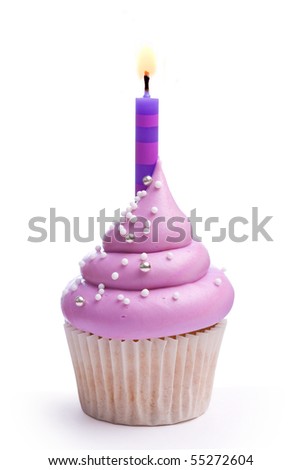 اروع تشكيلة لمحبي الكاب كيك Stock-photo-birthday-cupcake-55272604