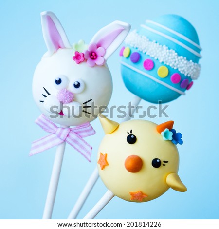 Cake pops with an Easter theme