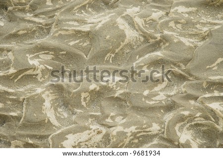 sand from dry riverbed wash