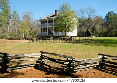 New Echota state park historic site settlers homes
