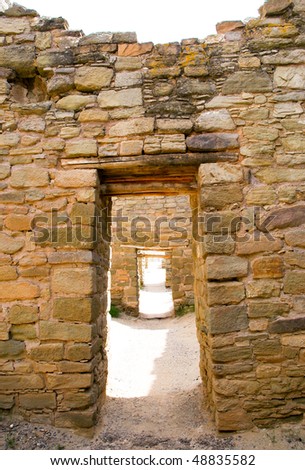 Aztec Ruins National Monument native american indian ruins door