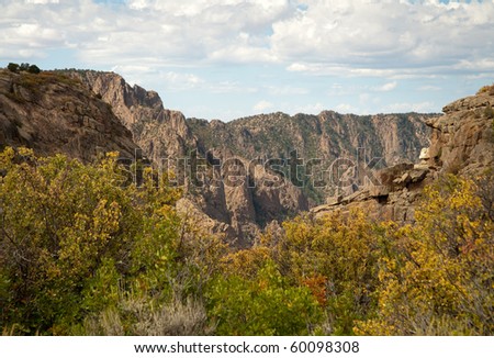 Black Canyon of the Gunnison, stone pillars and rock formations
