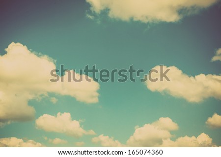 Blue sky vintage background