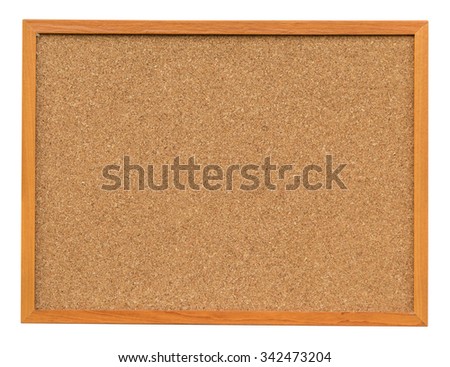 Cork board isolated on white with clipping path.