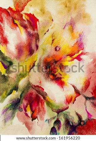 Amazing Bright Poppies, Uplifting! Made By Me In The Technique Of Watercolor On Paper.