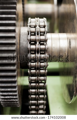 Chain as a part of the machine detail