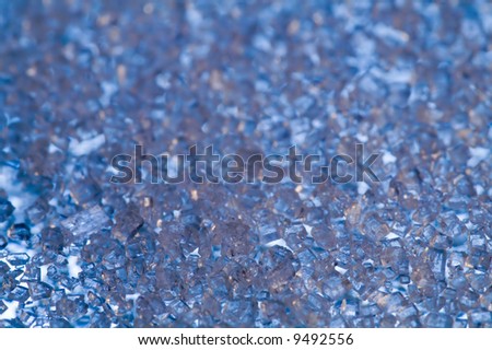 blue crystals background in perspective