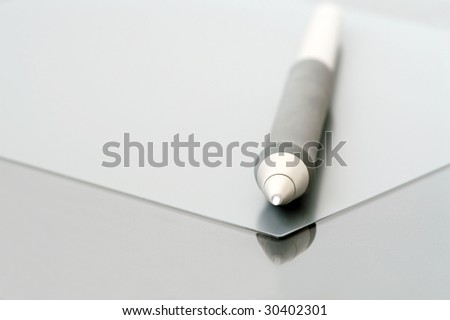 electronic pen on touch pad tablet