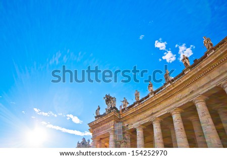 St Peter 's dome - Vatican - Rome - Italy - during a pope audience