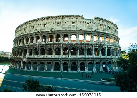 Colosseum Rome Italy. Landmarks of Rome.