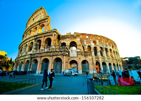 Colosseum Rome Italy. Landmarks of Rome
