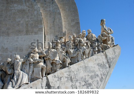 Monument to the Discoveries of New world in Lisboa, Portugal