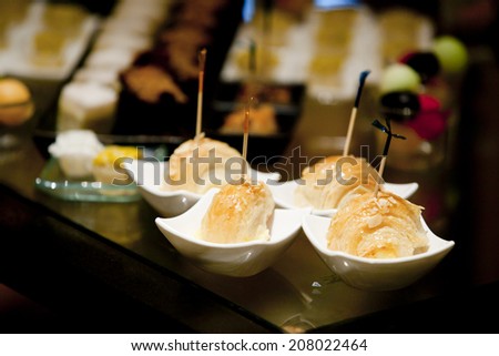 catering table set service in Hotel