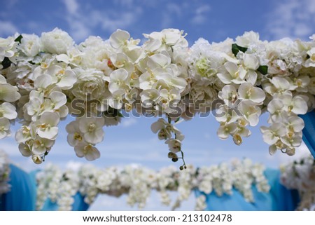 many beautiful flowers wedding marquee