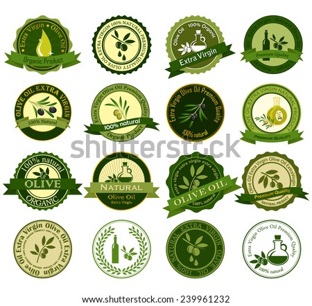 big vector collection of colorful olive labels big vector collection of colorful olive labels