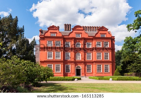 Kew Palace, red brick mansion at Kew Gardens, England