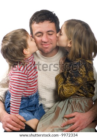 Little Children Kissing
