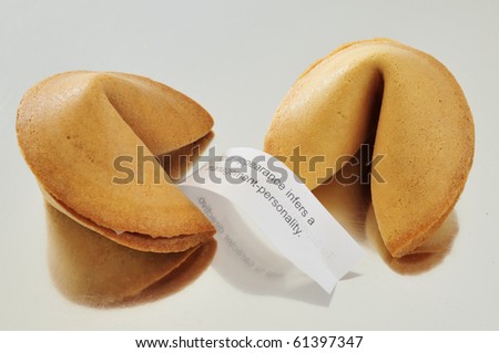 Dos galletas de la suere con mensaje