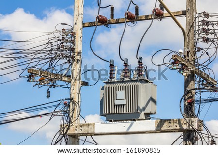 Transformer is used to make electricity available to homes.