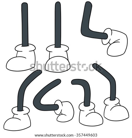 Vector Set Of Cartoon Leg - 357449603 : Shutterstock