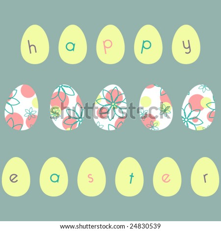 happy easter cards in spanish. vector : happy easter card