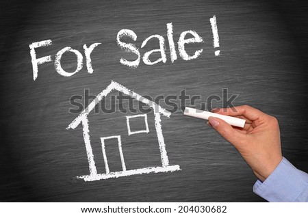 For Sale - Real Estate Chalkboard
