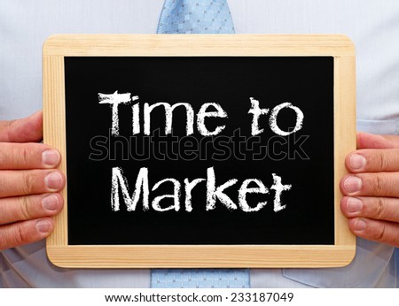 Time to Market - Businessman with Chalkboard