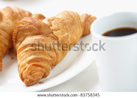 Continental Breakfast, coffee cereals, croissants,honey, orange juice