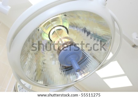 Modern lamp in a surgery room