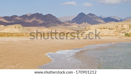View of Ras Mohammed in the red sea Egypt