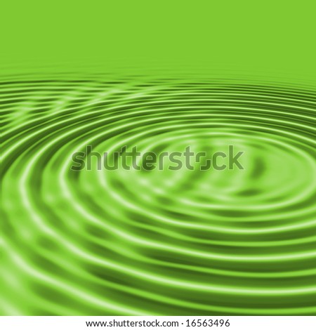 Green water splash circles