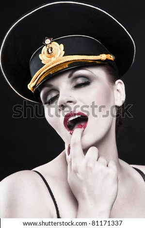 Sexy russian female officer
