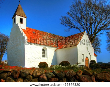 church in denmark in scandinavia. Christian place of worship and religion