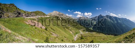 Italy Dolomites moutnain at summer -St.Leonhard in Passeier.Dolomites are on UNESCO World Heritage List.