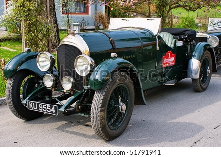 GAMLITZ-APRIL 24:Bentley Speed Model from 1925  on rally vintage cars \