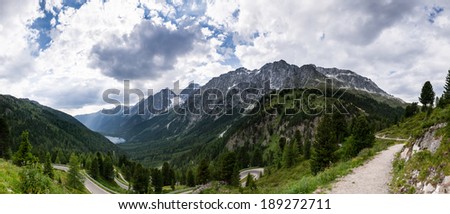 Alpine landscape in the Austrian alps -Sankt Jakob in Defereggen.