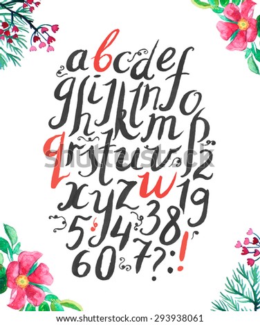 Vector alphabet Hand drawn letters Letters of the alphabet written with a brush pen and ink Vector alphabet Hand drawn letters Letters of the alphabet written with a brush pen and ink