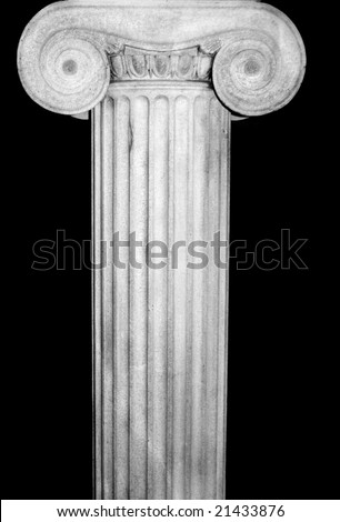 beautiful architectural detail of a greek ionic column