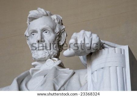 stock photo : Abraham Lincoln Statue at the Lincoln Memorial in Washington 