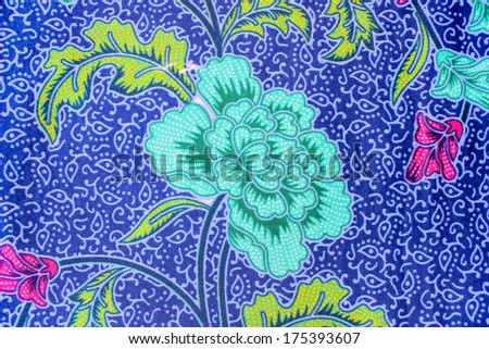 popular batik sarong pattern background in Thailand, traditional batik sarong in Asian